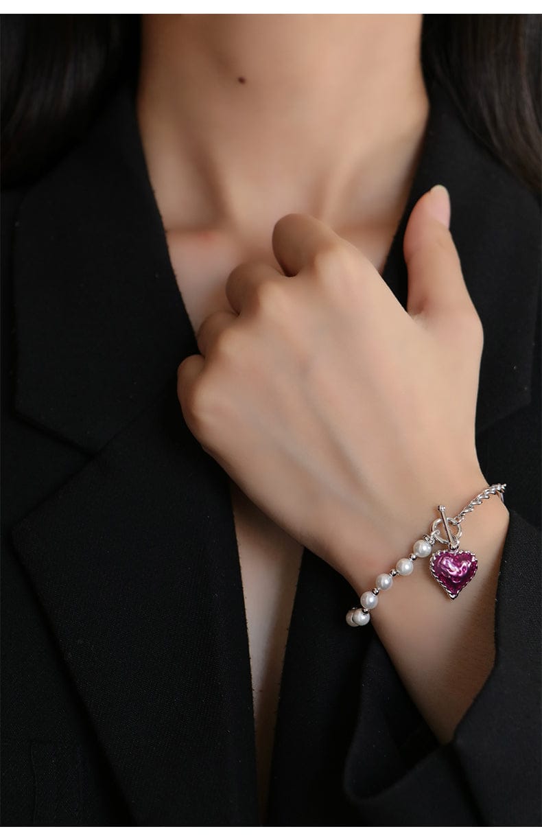 With Love Pearl Bracelet UK for Girls | Sahi London Check out our with love Pearl bracelet uk in our pearl bracelet collection for girls, visit our latest silver plated pearl bracelet for woman in amazing discounted price Shop now from Sahi London best quality Love bracelet and Jewellery for woman book your order now.