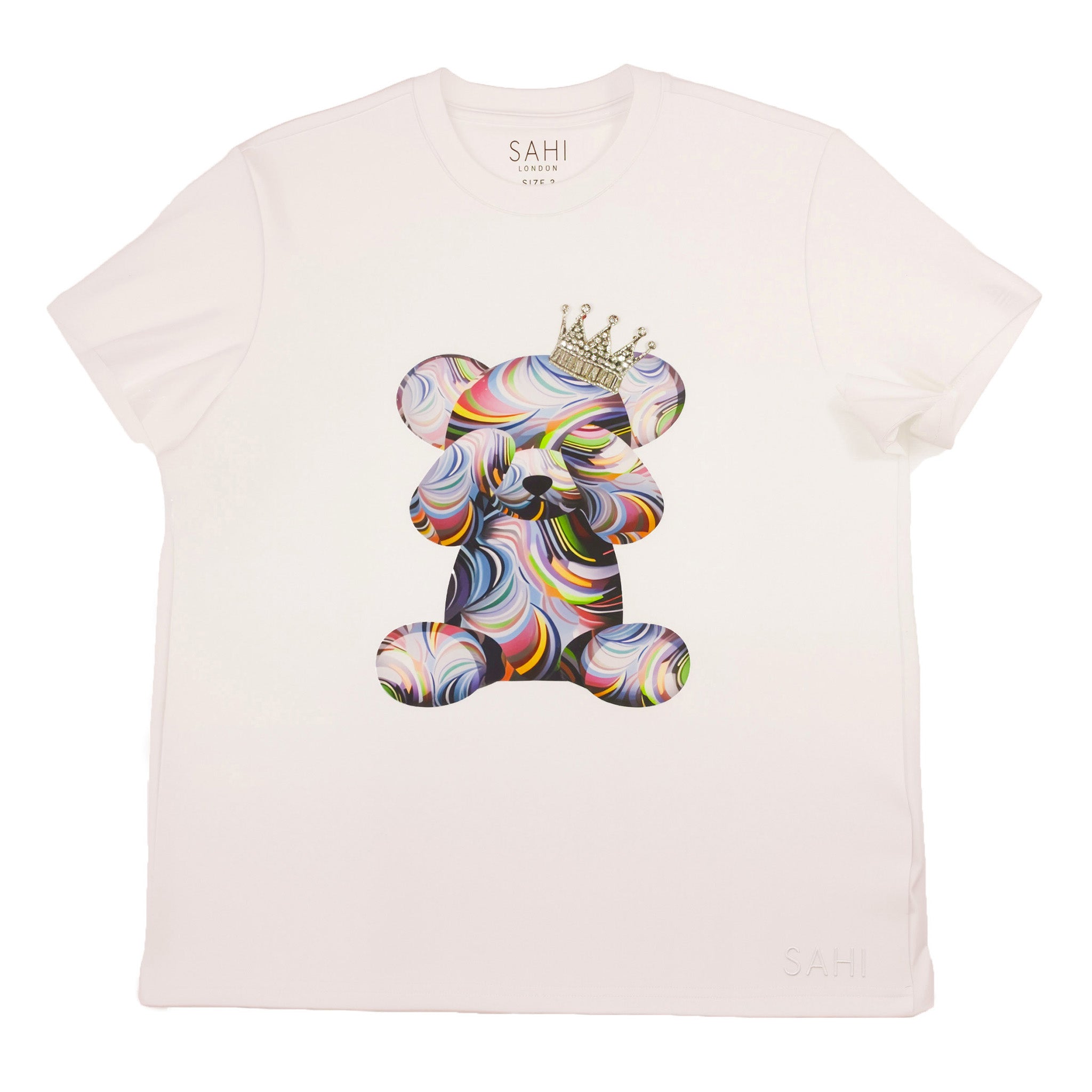Cotton Bear Printed & Embroidered T-Shirt
