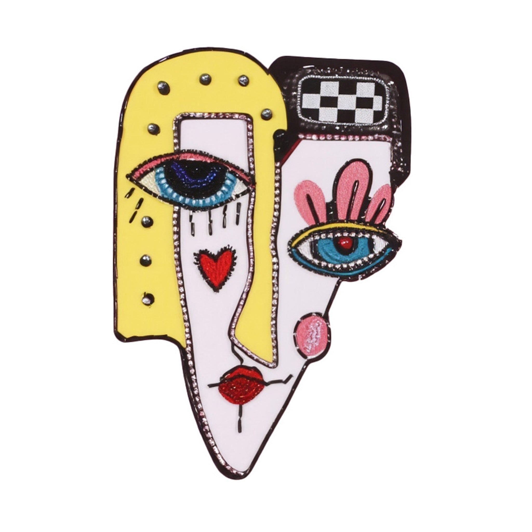 Face Printed & Sequence Embroidered T-Shirt