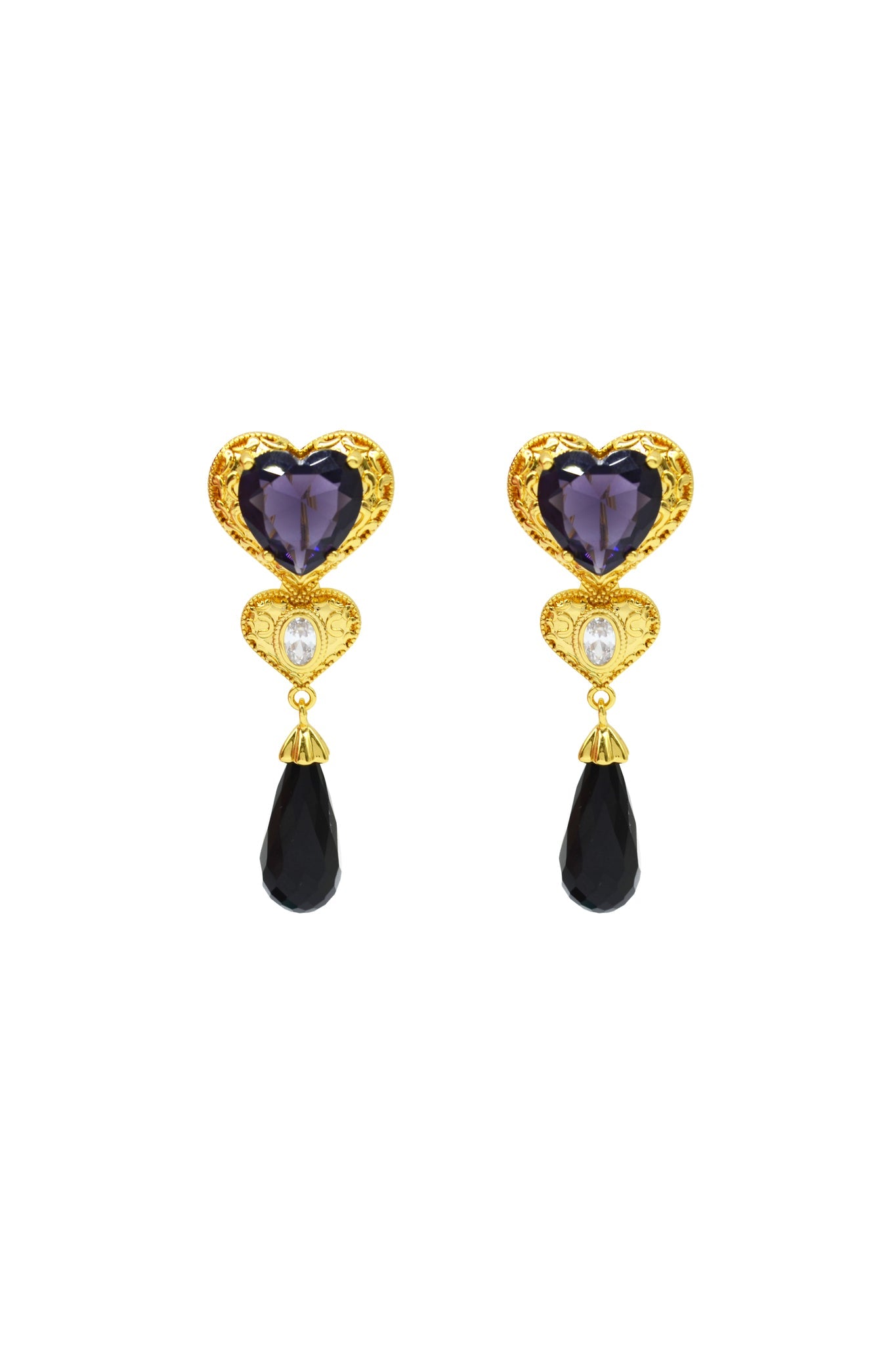 Sahi London Maroon Dangle Statement Earring with Pearl