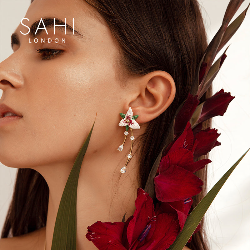 Sahi Enchanting Garden Dangling Earrings